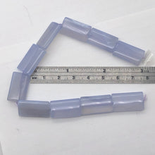 Load image into Gallery viewer, Blue Chalcedony Flat Rectangle Half Strand | 21x12x5.6 | Blue | 10 Beads |
