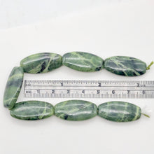 Load image into Gallery viewer, Translucent Flat Squared Oval Nephrite Jade Bead 8" Strand | 18x14x5mm| 7 Beads|