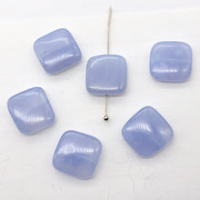 Load image into Gallery viewer, Blue Chalcedony Square Bead Strand | 16x16x5 | Blue | 26 Beads |