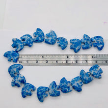 Load image into Gallery viewer, Roar! Carved Natural Lapis Bear Bead 8" Strand 9252LpHS | 13x18x7mm | Blue