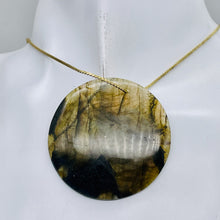 Load image into Gallery viewer, Magical Green Patterned Labradorite Pendant Bead | Green Clear | 45mm |