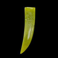 Load image into Gallery viewer, 1 Chartreuse Serpentine Jade 48x13x5mm Claw Bead 8948C