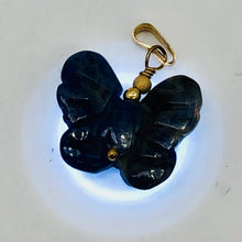 Load image into Gallery viewer, Semi Precious Stone Jewelry Flying Butterfly Pendant Necklace of Sodalite/Silver
