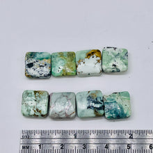 Load image into Gallery viewer, 4 Beads of Mojito Mint Green Turquoise Square Coin Beads 7412D