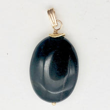 Load image into Gallery viewer, Hypersthene 14K Gold Filled Oval | 1.5" | Mirrored Black/Gold | 1 Pendant |