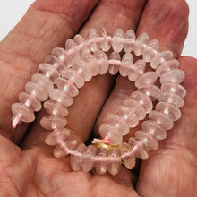 Load image into Gallery viewer, Rose Quartz 8" Strand Rondell | 8x4 mm | Pink |50 Beads |