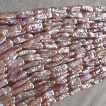 Load image into Gallery viewer, Rare Natural Pink Biwa Style FW Pearl Strand 104810 - PremiumBead Alternate Image 2