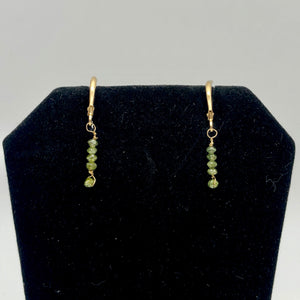 Sparkle Parrot Green Diamond (.73cts) & 14K Gold Earrings 309605 - PremiumBead Alternate Image 5