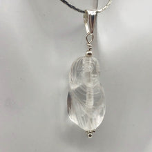 Load image into Gallery viewer, Hand Carved Quartz Female Laughing Buddha Pendant with Silver Findings | 1 3/4" - PremiumBead Alternate Image 11