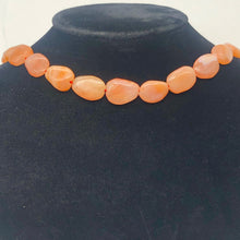 Load image into Gallery viewer, Chalcedony Oval Stone Strand| 18x13x7 to 15x12x6 | Orange Pink | 26 to 22 Beads|