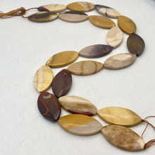 Load image into Gallery viewer, Australian Mookaite 40x20x6mm Marquise cut Bead Strand - PremiumBead Primary Image 1