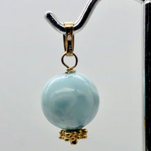 Load image into Gallery viewer, Larimar 14K Gold Filled Round | 1" Long | Blue | 1 Pendant