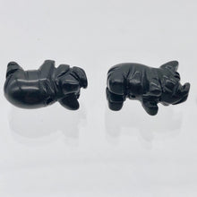 Load image into Gallery viewer, Carved Obsidian Pig Semi Precious Gemstone Bead Figurine! - PremiumBead Alternate Image 4
