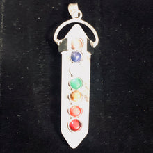 Load image into Gallery viewer, Gemstone Sterling Silver Quartz Point | 2 1/2" Long | White/Silver | 1 Pendant |