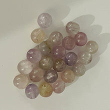 Load image into Gallery viewer, Chatoyant Pale Pink Orchid Faceted Kunzite Beads | 9mm | 4 Beads |