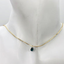 Load image into Gallery viewer, 0.8cts Blue Diamond Briolette 18K Gold Pendant - PremiumBead Alternate Image 10