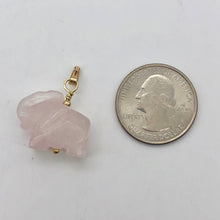 Load image into Gallery viewer, Trumpeting Elephant in Rose Quartz & 14K Gold Filled Pendant 508570G - PremiumBead Alternate Image 7