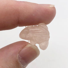 Load image into Gallery viewer, Rose Quartz 2 Hand Carved Frog Beads | 20.5x19x9.5mm | Pink - PremiumBead Alternate Image 8
