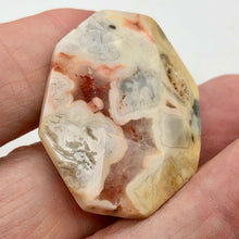 Load image into Gallery viewer, Crazy Lace Agate Carved Pendant Bead | 39x29x9mm | White Orange |