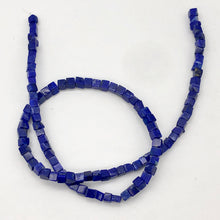Load image into Gallery viewer, So Hot Indigo Lapis Cube Focal Bead Strand 108881