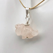 Load image into Gallery viewer, Pink Dinosaur Pendant Rose Quartz Triceratops Sterling Silver Pendant 509303RQS | 22x12x7.5mm (Triceratops), 6.8mm (Bail Opening), 1" (Long) | Pink - PremiumBead Alternate Image 9