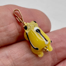 Load image into Gallery viewer, Lampwork Frog 14K Gold Filled Frog | 1" Long | Yellow | 1 Pendant |