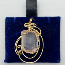 Load image into Gallery viewer, Rose Quartz Gemmy 14K Gold Filled Wire Wrap Pendant | 1 3/4" Long | Pink | 1 |