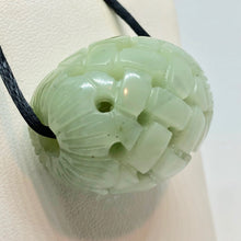 Load image into Gallery viewer, Basket Weave Carved 30x26mm Jade Barrel Bead 10798 | 30x26mm | Green - PremiumBead Alternate Image 4