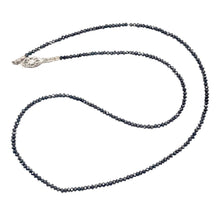 Load image into Gallery viewer, 19.52cts Natural Black Diamond 18 inch Necklace 14K 10619