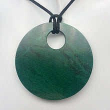 Load image into Gallery viewer, Green African Jade 50mm Pi Circle Pendant Bead - PremiumBead Alternate Image 3