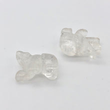 Load image into Gallery viewer, 2 Hand Carved Natural Quartz Bear Beads | 20x13x9.5mm | Clear - PremiumBead Alternate Image 6
