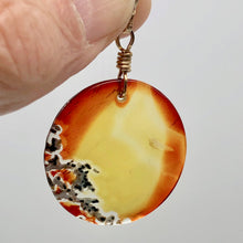Load image into Gallery viewer, Limbcast Round 14K Gold Filled Pendant | 1.5" Long | Green Orange |