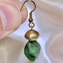 Load image into Gallery viewer, Chrysoprase and 22K Vermeil Earrings #300025 - PremiumBead Alternate Image 3