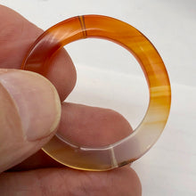 Load image into Gallery viewer, Carnelian Agate Picture Frame Bead | 37x3.5mm | Orange | 23mm opening |