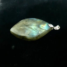 Load image into Gallery viewer, Labradorite Sterling Silver Natural | 1 1/2" Long | Blue/Golden | 1 Pendant |