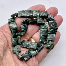 Load image into Gallery viewer, Siberia Russian Seraphinite 13x13mm Square Bead Strand 109576