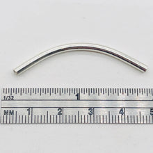 Load image into Gallery viewer, 44mm Hand Made Sterling Silver Curved Tube Bead 10340