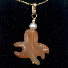 Load image into Gallery viewer, Cartoon Natural Red Carnelian Dangly Octopus 14K Gold Filled Pendant| 1 1/4 " |