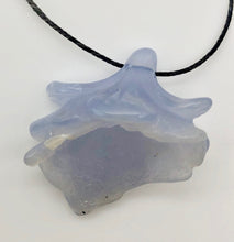Load image into Gallery viewer, Blue Chalcedony Druzy Carved Flower Bead | 30.4 cts | 31x30mm | Blue | 1 bead | - PremiumBead Alternate Image 4
