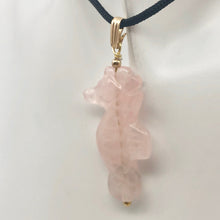 Load image into Gallery viewer, Rose Quartz Hand Carved Seahorse w/14K Gold Filled Findings Pendant 509244RQS - PremiumBead Alternate Image 11