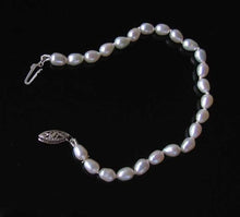 Load image into Gallery viewer, Creamy White Fresh Water Pearl & Sterling Silver 7" Bracelet 9916C - PremiumBead Alternate Image 3