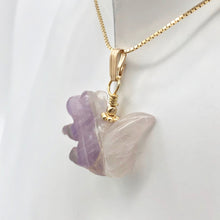 Load image into Gallery viewer, Amethyst Squirrel Pendant Necklace | Semi Precious Stone Jewelry | 14k Pendant - PremiumBead Alternate Image 10