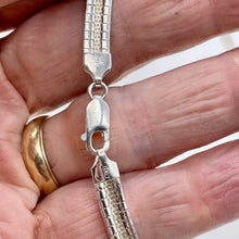 Load image into Gallery viewer, Italian 32 Grams Shimmering Solid Sterling Silver 6mm Omega Necklace | 20 Inch |