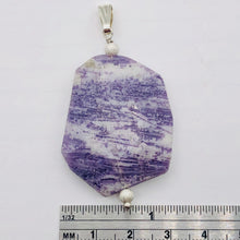 Load image into Gallery viewer, Purple Flower Sodalite Sterling Silver Pendant | Purple/White | 2 1/4" Long |