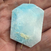 Load image into Gallery viewer, 81cts Druzy Natural Hemimorphite Pendant Bead | Blue | 35x27x8mm | 1 Bead |