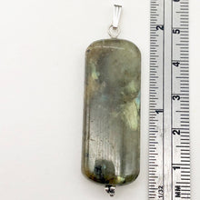 Load image into Gallery viewer, Fiery Green Labradorite & Sterling Silver Pendant | 2 1/8 Inch Long | - PremiumBead Alternate Image 2
