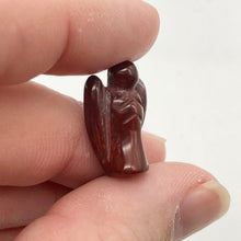 Load image into Gallery viewer, 2 Hand Carved Brecciated Jasper Guardian Angels | 22x14x8mm | Red - PremiumBead Alternate Image 5
