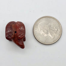 Load image into Gallery viewer, 2 Soaring Carved Brecciated Jasper Eagle Beads | 21x16x14mm | Red - PremiumBead Alternate Image 5
