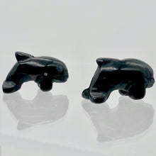 Load image into Gallery viewer, Hand Carved Onyx Orca Whale Figurine Worry Stone | 23x12.5x8mm | Black