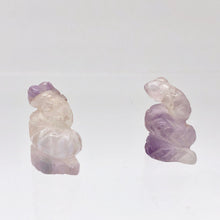 Load image into Gallery viewer, Charmer Carved Amethyst Snake Serpent Beads | 20x11x7mm | Purple
